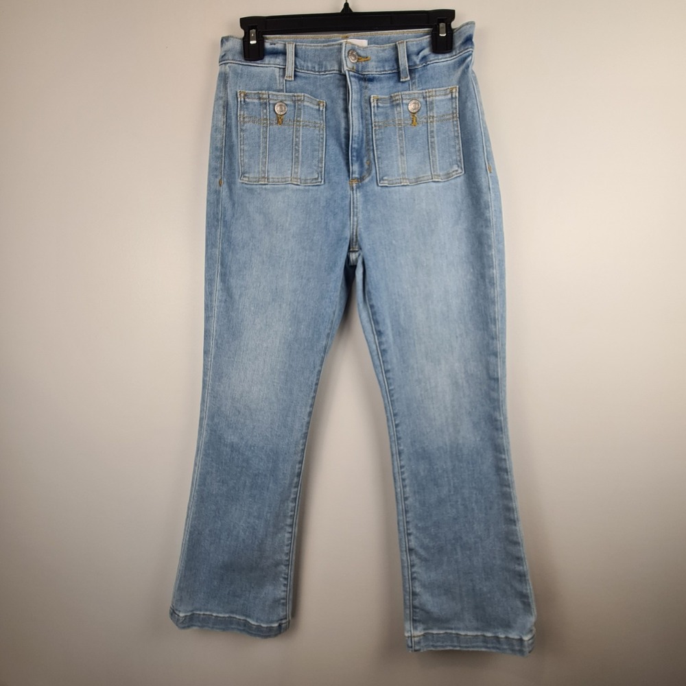 Ann Taylor LOFT The Kick Crop Jeans Size 26/4 Women's‎ Stretch Denim Pocket